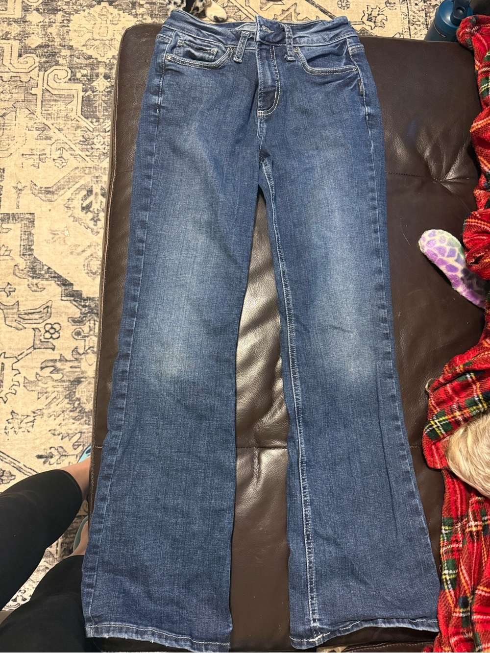 Silver Jeans medium blue wide-leg flare jeans
